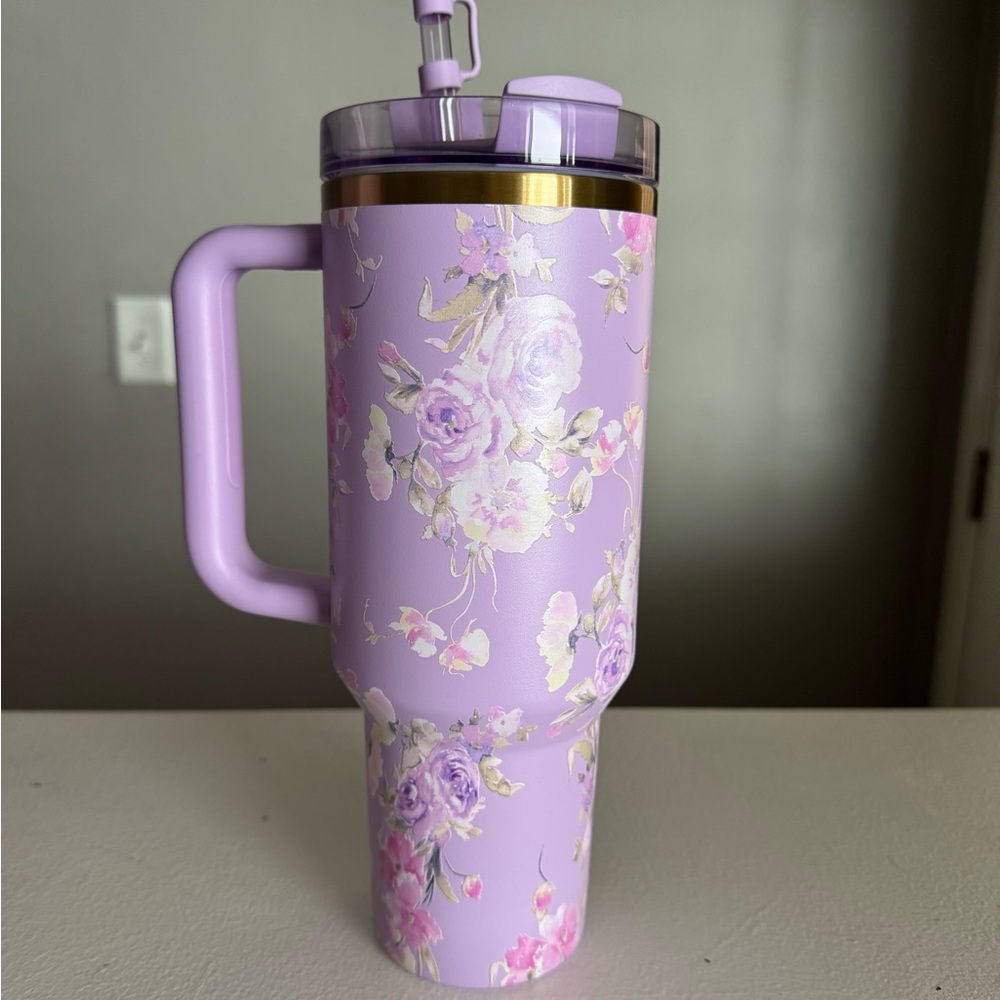 Stanley x Love Shack Fancy LSF Purple Floral Tumbler 40oz. - Picture 7 of 12